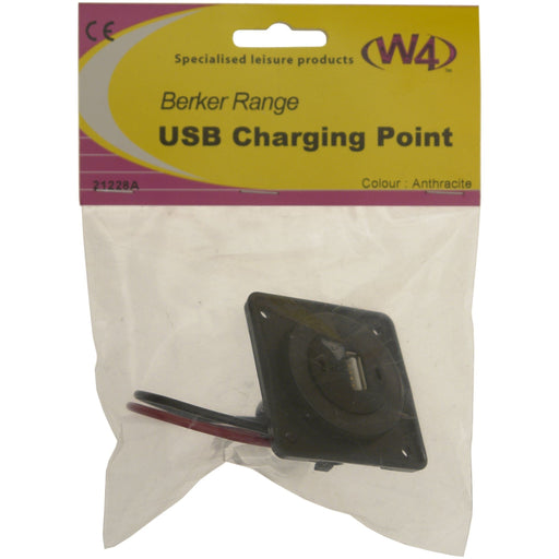 Berker Usb Charging Point Anthracite 21228A W4 - UK Camping And Leisure