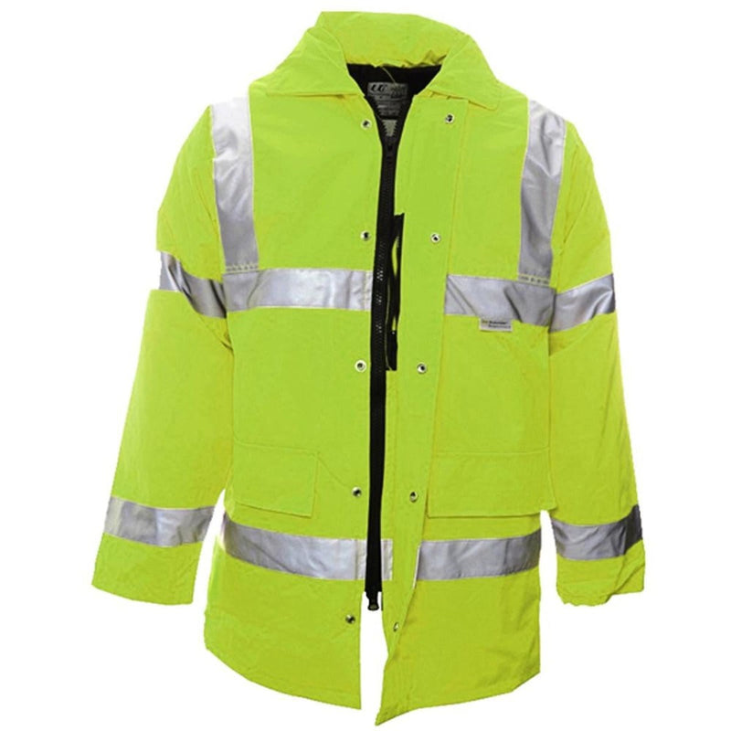 Hi-Vis Coat Warm Quilted Lining 2XL AG - UK Camping And Leisure