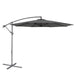 Dellonda Banana Parasol with Cover 3m - Grey DG264 Dellonda - UK Camping And Leisure