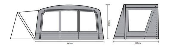 Outdoor Revolution Kalahari PC 7.0SE / 9.0 DSE Front Porch Extension ...