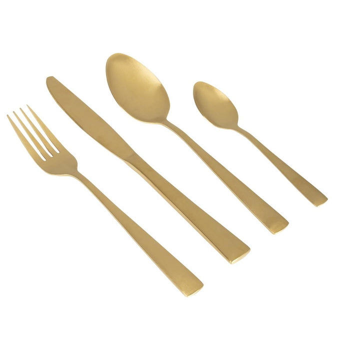 Gimex Cutlery Gold 16 Pieces Gimex - UK Camping And Leisure