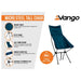 Vango Micro Steel Collapsible TALL Camping Chair with Storage Bag - Mykonos Blue Vango - UK Camping And Leisure