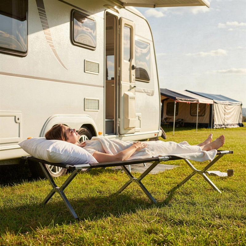 Leisurewize Aluminium Camping Bed Foldable Raised Camp Bed -120kg - View 3