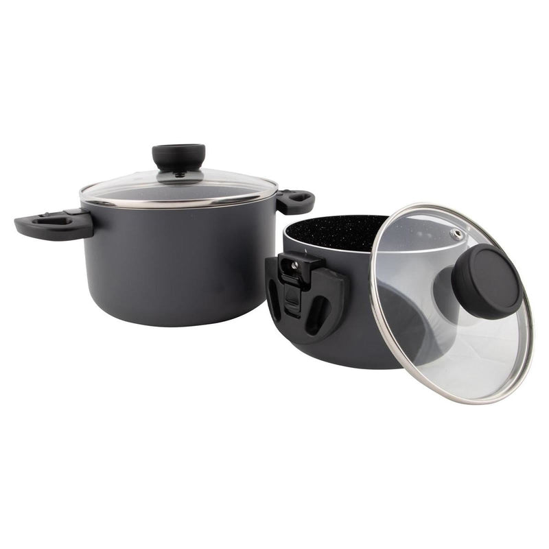 Bo-Camp Cookware Set Twist Compact 2 Aluminium Induction Bo-Camp - UK Camping And Leisure