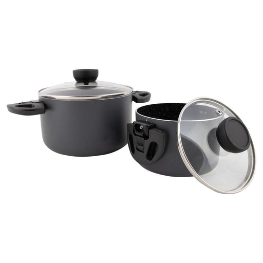 Bo-Camp Cookware Set Twist Compact 2 Aluminium Induction Bo-Camp - UK Camping And Leisure