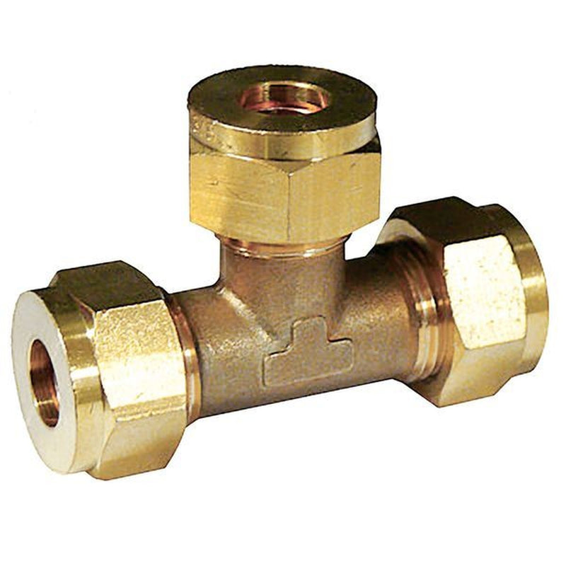 AG Equal Tee Gas Coupling 1/4" Compression - View 2