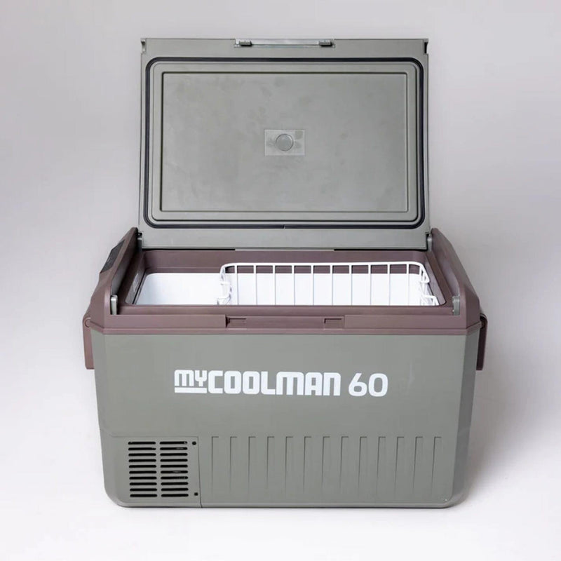myCOOLMAN 60L Portable Fridge/Freezer Single Zone 12/24V DC + 240V AC Bluetooth App Control