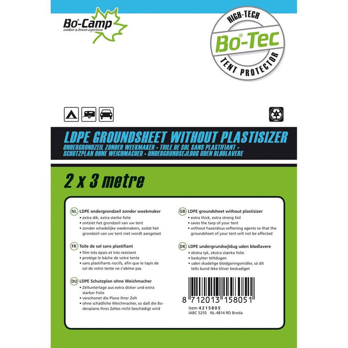 Bo-Camp Groundsheet without Plasticizer Transparent 3x2 Metres Bo-Camp - UK Camping And Leisure