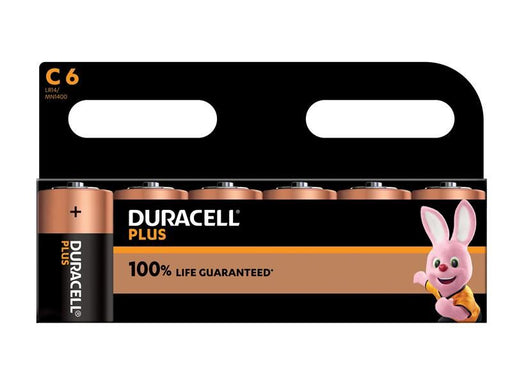 Duracell C Cell Plus Power +100% Batteries (Pack 6) Duracell - UK Camping And Leisure