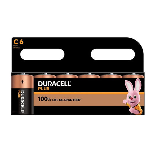 Duracell C Cell Plus Power +100% Batteries (Pack 6) Duracell - UK Camping And Leisure