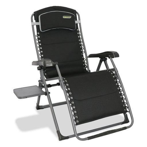 Vienna Pro Relax XL chair with side table F1363 Quest - UK Camping And Leisure