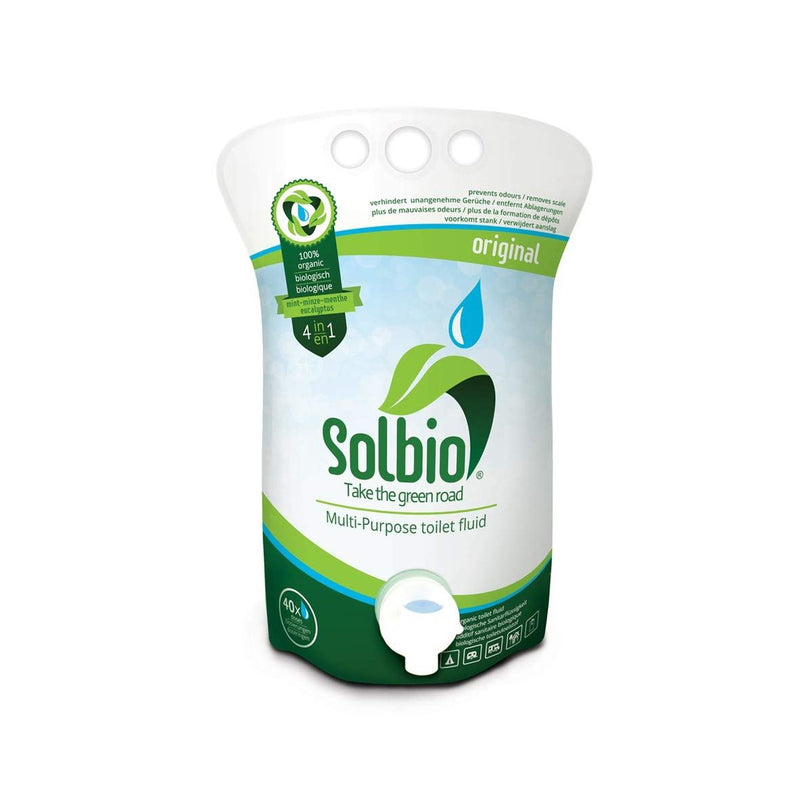 2x Solbio Organic Chemical Toilet Fluid Waste & Flush 1.6L x40 Doses Solbio - UK Camping And Leisure