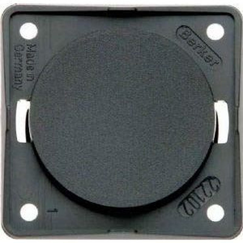 Berker Round Blanking Plate Anthracite 21220A Berker - UK Camping And Leisure