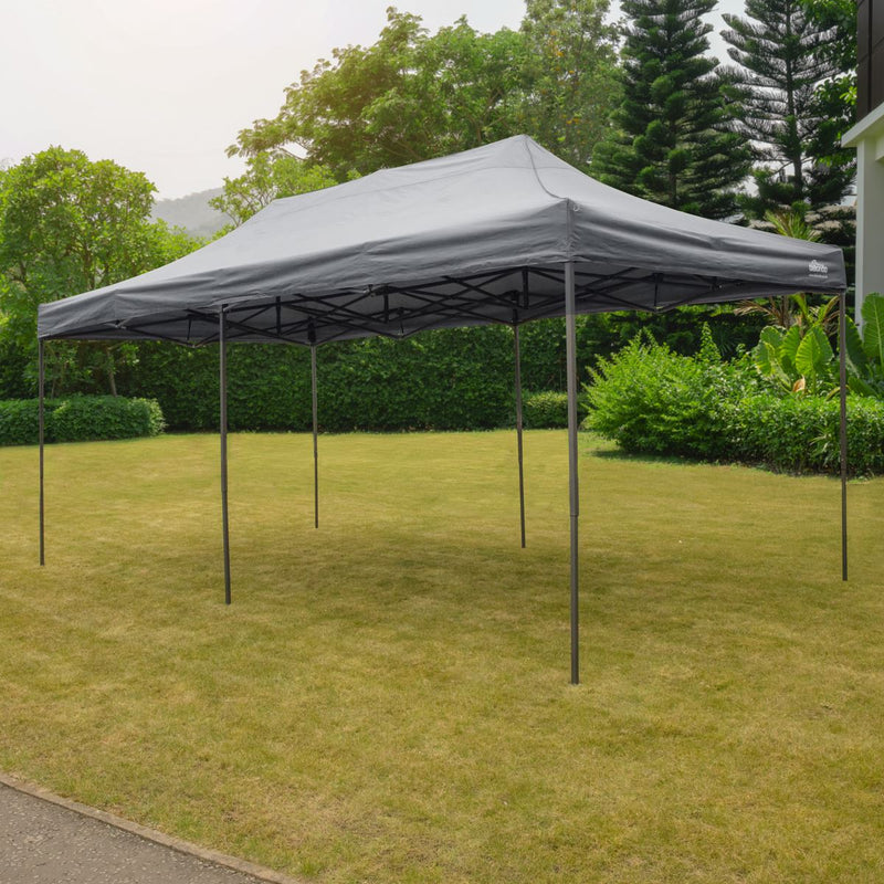 Dellonda 3x6m Pop-Up Gazebo Heavy Duty  Carry Bag Rope Stakes & Weight Grey Dellonda - UK Camping And Leisure
