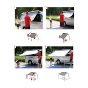 Fiamma F35 Pro 250 Awning Deep Black Case Royal Grey Fabric Campervan Caravan Fiamma - UK Camping And Leisure
