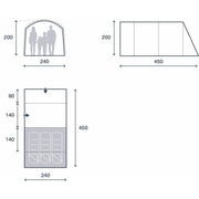 Kampa Dawlish 03 Tent 3 Person Poled Tent - View 10