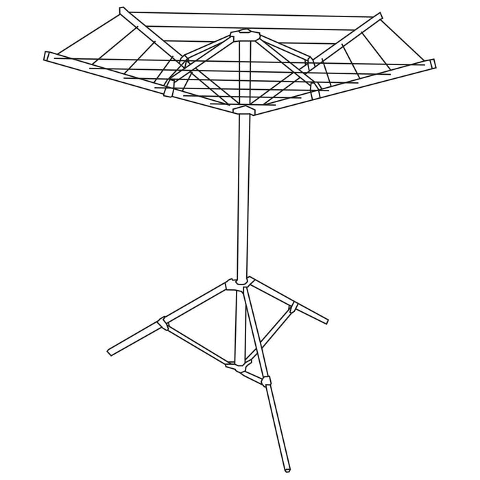 4 Arm Rotary Airer  Stand 4505 Quest - UK Camping And Leisure