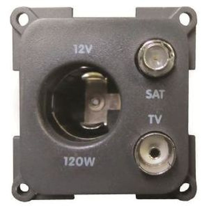 CBE Tv Satellite & Lighter Type Socket Grey X270232B CBE - UK Camping And Leisure