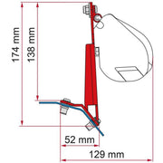 Fiamma Awning Bracket Kit for Ford Custom Lift Roof - Deep Black Fiamma - UK Camping And Leisure