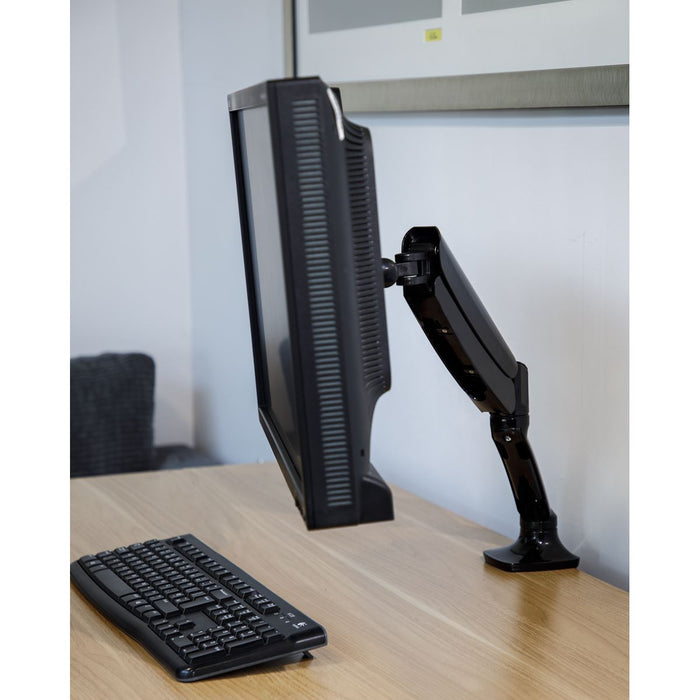 Dellonda Adjustable Single Monitor Arm with 360 Rotation - Black DH24 Dellonda - UK Camping And Leisure