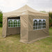 Dellonda 2x2m Pop-Up Gazebo & Side Walls  Carry Bag Rope Stakes & Weight Beige Dellonda - UK Camping And Leisure