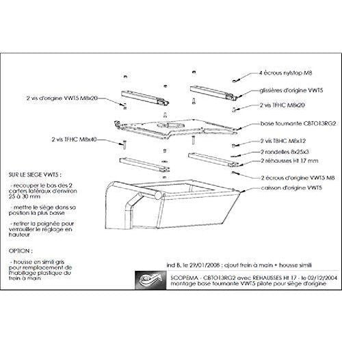 Scopema RIB T5 Driver Swivel Base with Riser CBT013RG2C/GB RIB - UK Camping And Leisure