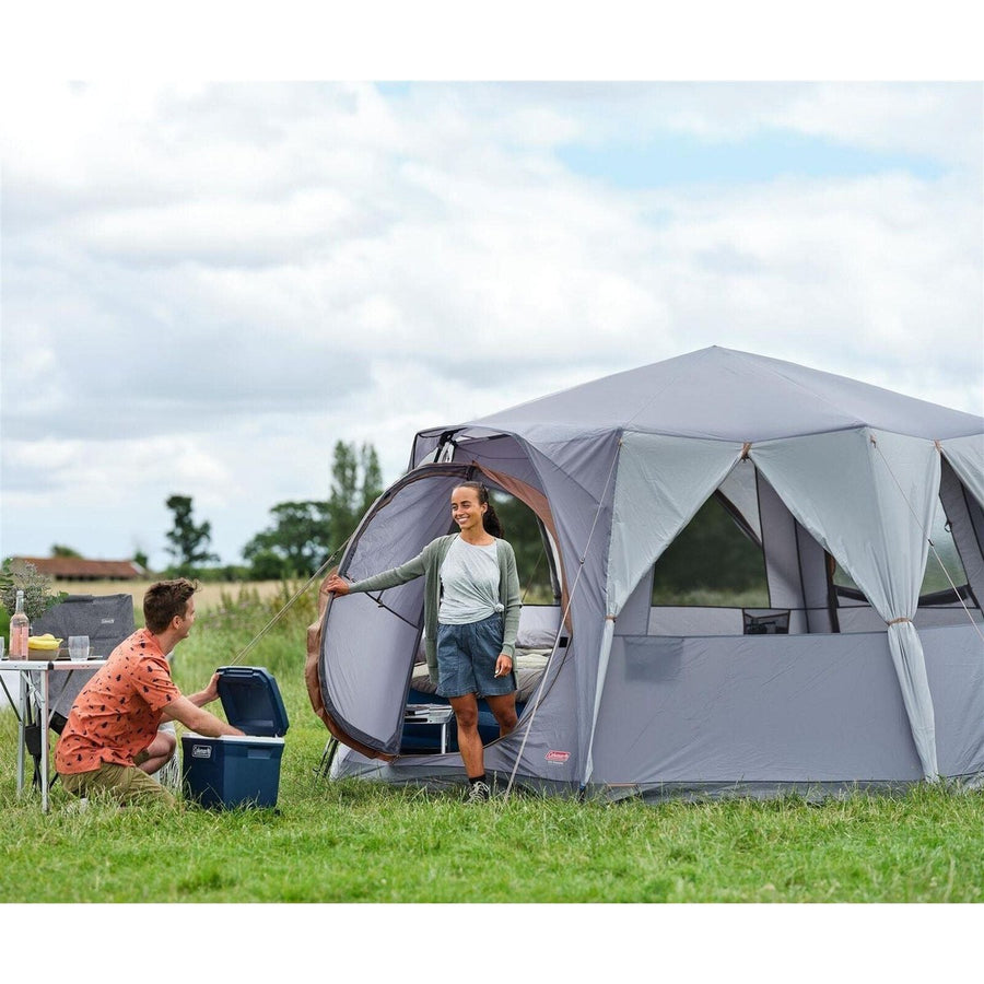 Coleman Cortes Octagon 8 Tent Grey Camping Family Festivals Glamping Coleman - UK Camping And Leisure