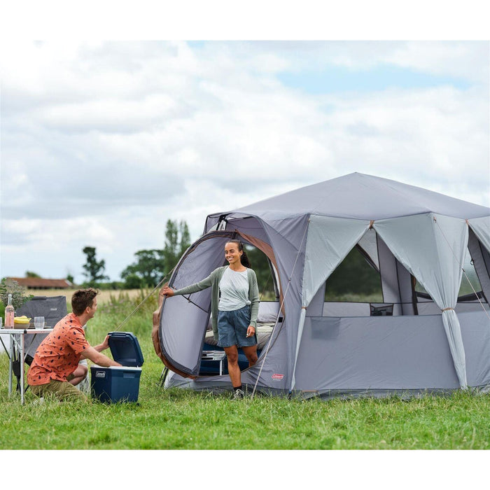 Coleman Cortes Octagon 8 Tent Grey Camping Family Festivals Glamping