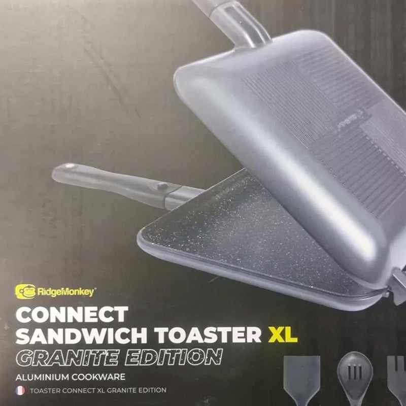 RidgeMonkey Classic Durable Aluminium Non-Stick Sandwich Toaster Granite Edition RidgeMonkey - UK Camping And Leisure