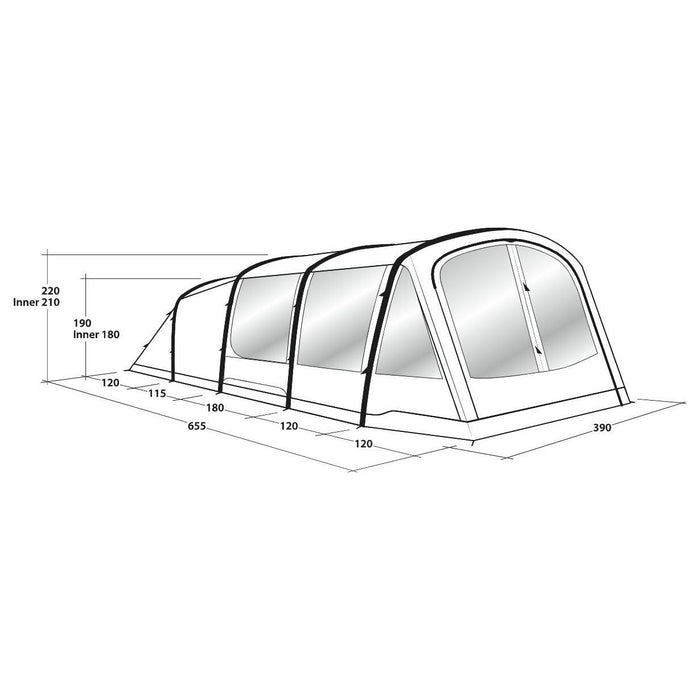 Outwell Parkdale 6PA 6 Berth Inflatable Tent