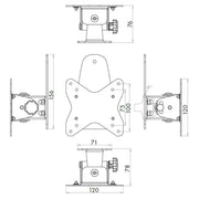 LCD TV Tilting Bracket (Wall Mount) for RVs Nova - UK Camping And Leisure