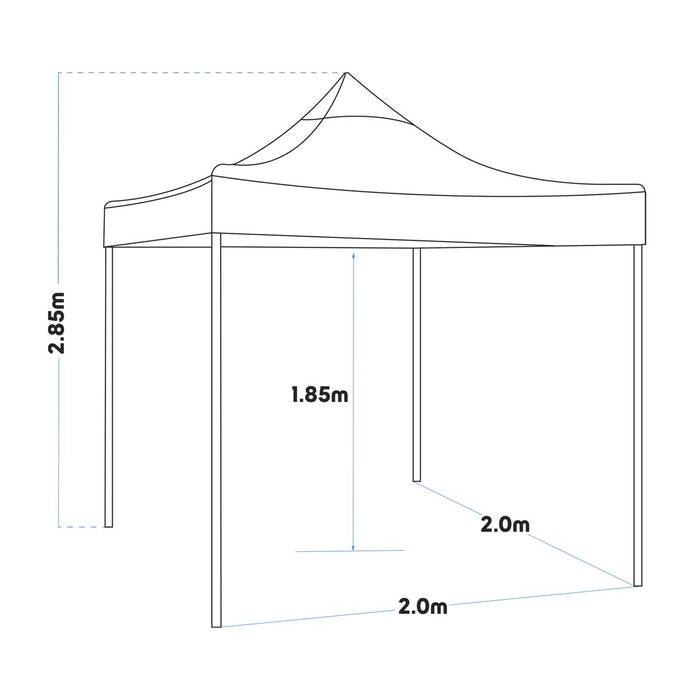 Dellonda 2x2m Pop-Up Gazebo Heavy Duty  with Carry Bag - Dark Green Dellonda - UK Camping And Leisure