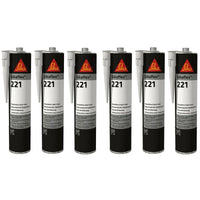 6 x Sikaflex 221 Strong Adhesive Sealant White Caravan Motorhome Boat