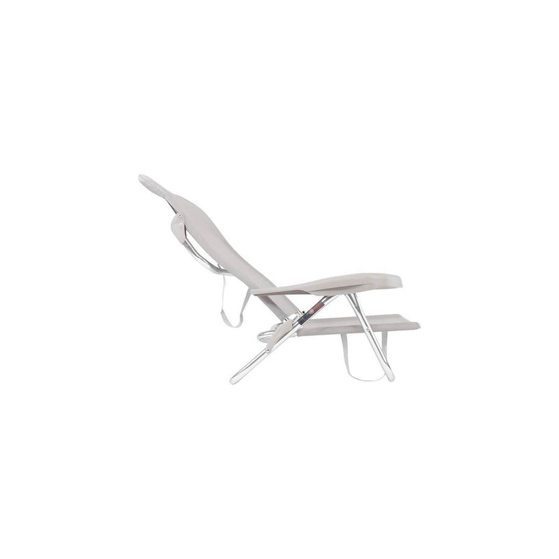 Crespo Beach Chair AL/221 Light Grey Crespo - UK Camping And Leisure