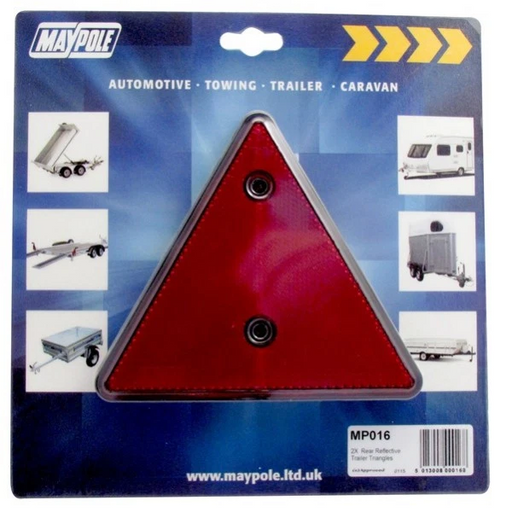Maypole MP016 Trailer Rear Reflective Triangle With Red Safety Reflector | lightweight