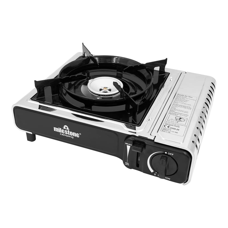 Portable Gas Stove - Fully Safety Certified 18949 Milestone Camping - UK Camping And Leisure