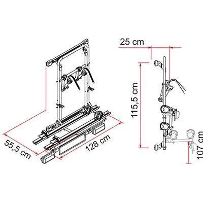 Fiamma Carry Bike 200DJ Fiat Ducato Pre 06 2 Bike Cycle Carrier Fiamma - UK Camping And Leisure