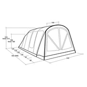 Outwell Florida 5 Air 5 Berth Four Room Tunnel Tent - View 20