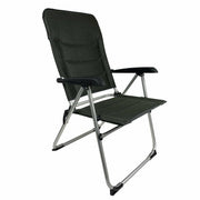 2x Royal Folding Ambassador Grey Reclining Aluminium Padded Camping Chair R735 Royal - UK Camping And Leisure