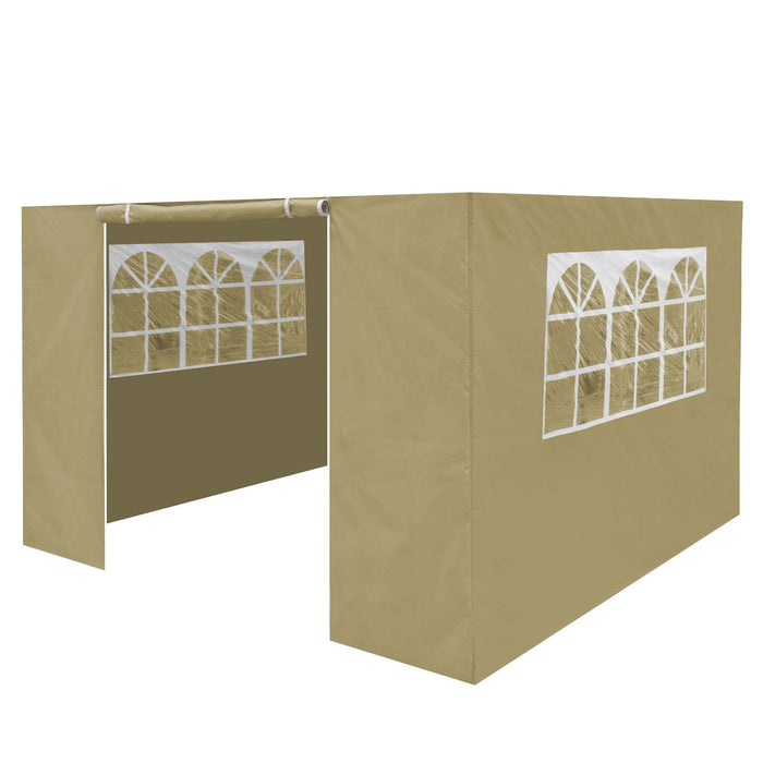 Dellonda Side Walls/Doors/Windows for Gazebo/Marquee Fits 2 x 2m Models - Beige Dellonda - UK Camping And Leisure