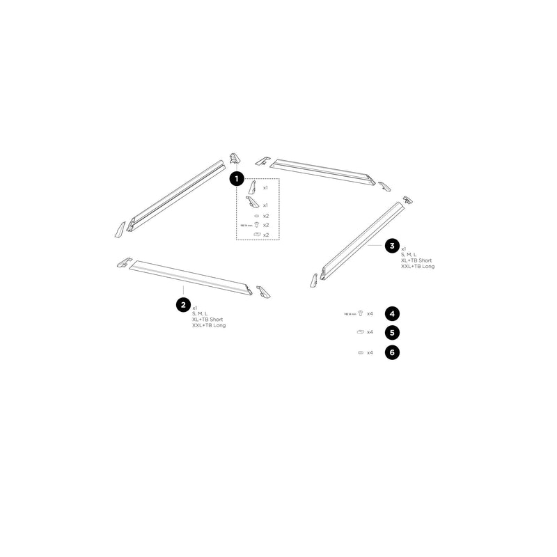 Thule Caprock Screw Side Railing - Spare Part