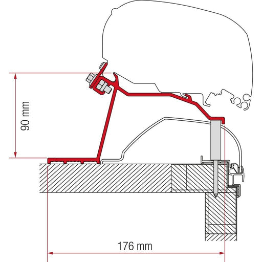 Fiamma F80/F65 Adapter Kit Hobby Caravan >2014 98655Z065 Fiamma - UK Camping And Leisure