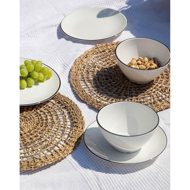 Gimex Linea Line Tableware Blue 12 Pieces Gimex - UK Camping And Leisure
