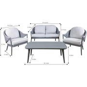 Dellonda Echo 4 Piece Garden Set Dellonda - UK Camping And Leisure