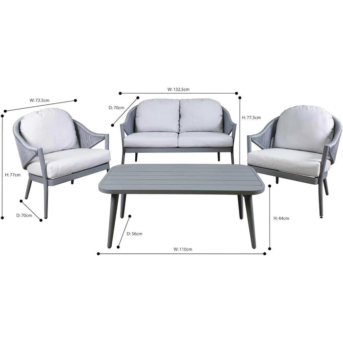 Dellonda Echo 4 Piece Garden Set Dellonda - UK Camping And Leisure