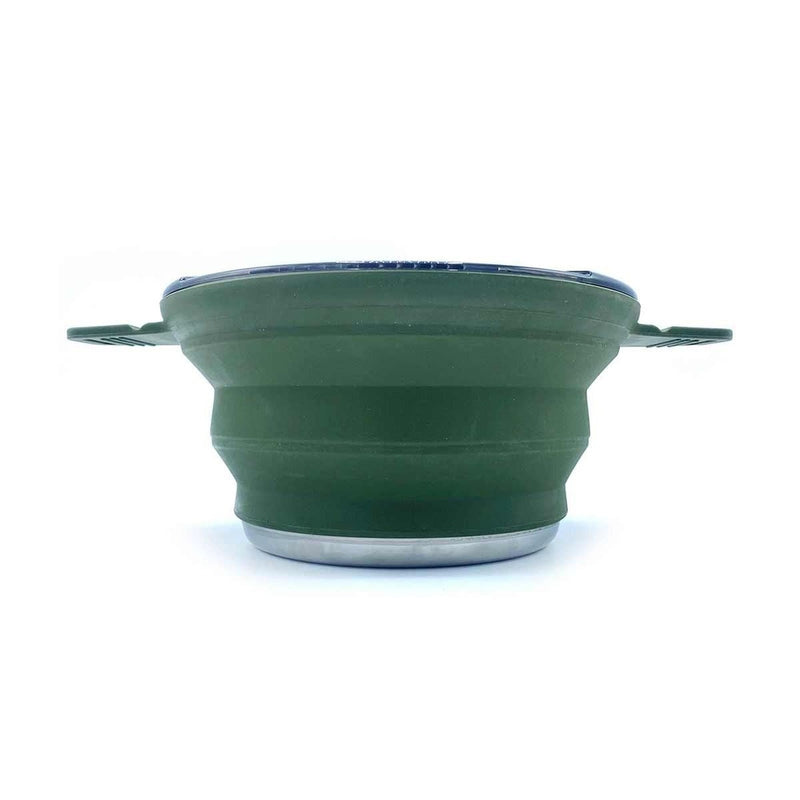 Wolf Outdoors EzyStow Collapsible Cooking Pot 2.5L Olive Green Wolf Outdoors - UK Camping And Leisure