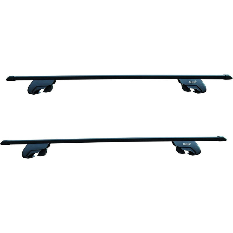 SUP-830 Premium Railing Roof Bar for Cars with Raised Running Rails, Black Steel, Set of 2 - View 3