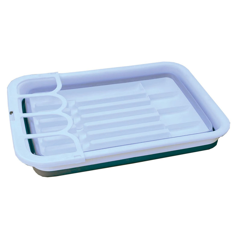 Quest Collapsible-wares Dish Rack with Cutlery Holder and Sink Drainer Quest - UK Camping And Leisure