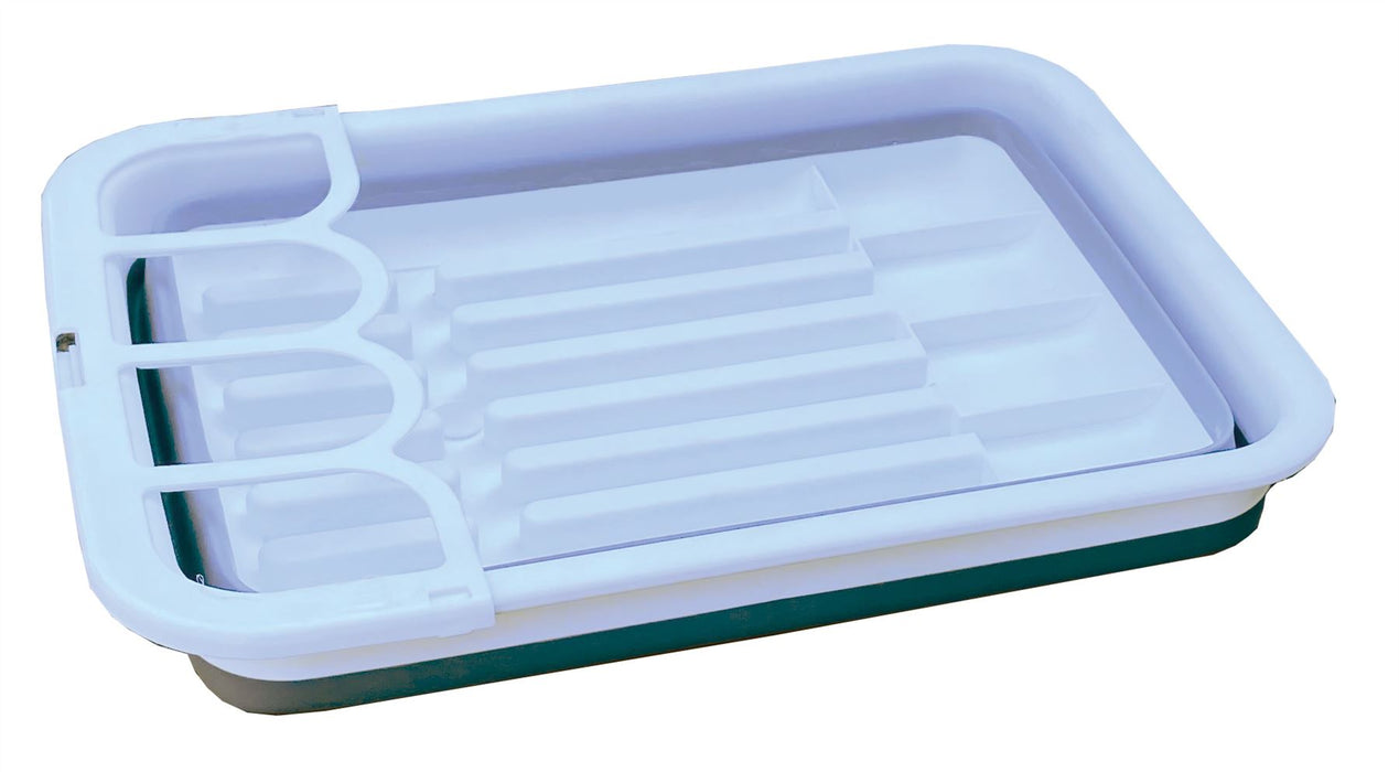 Quest Collapsible-wares Dish Rack with Cutlery Holder and Sink Drainer Quest - UK Camping And Leisure