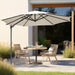 Dellonda Cantilever Parasol with 360 Rotation, Tilt & Cover 3m - Cream Dellonda - UK Camping And Leisure